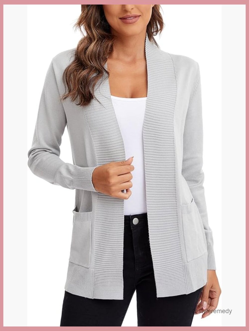 Lightweight Long Sleeve Knit Cardigan with Pockets